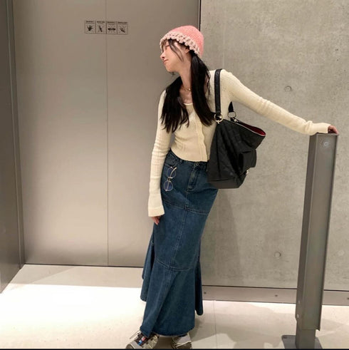 Women Denim Flare Skirts